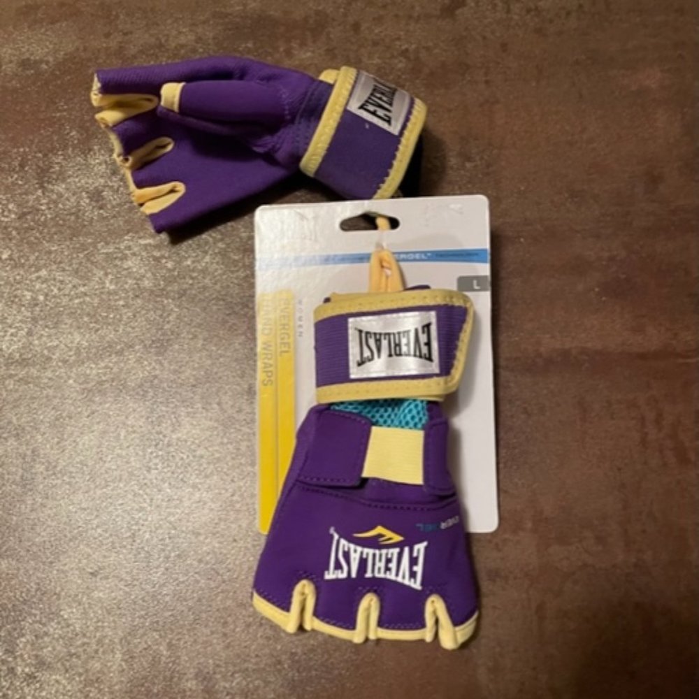 Everlast Purple Evergel Hand Wrap - L- Unisex *NWT*